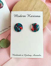 Load image into Gallery viewer, Christmas Swirl Statement Studs