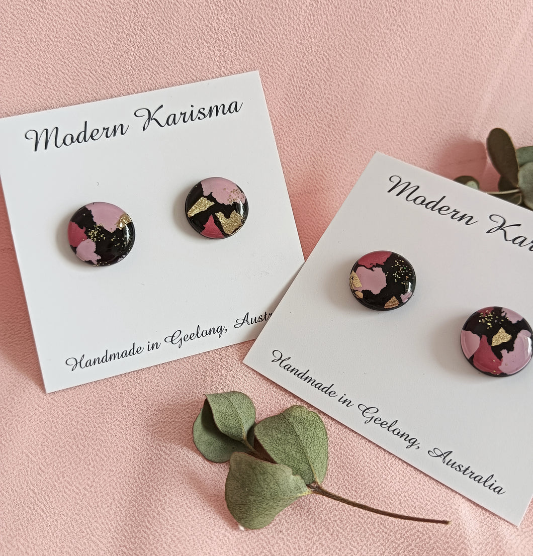 Raspberry Delight Stud Earrings