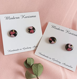 Raspberry Delight Stud Earrings