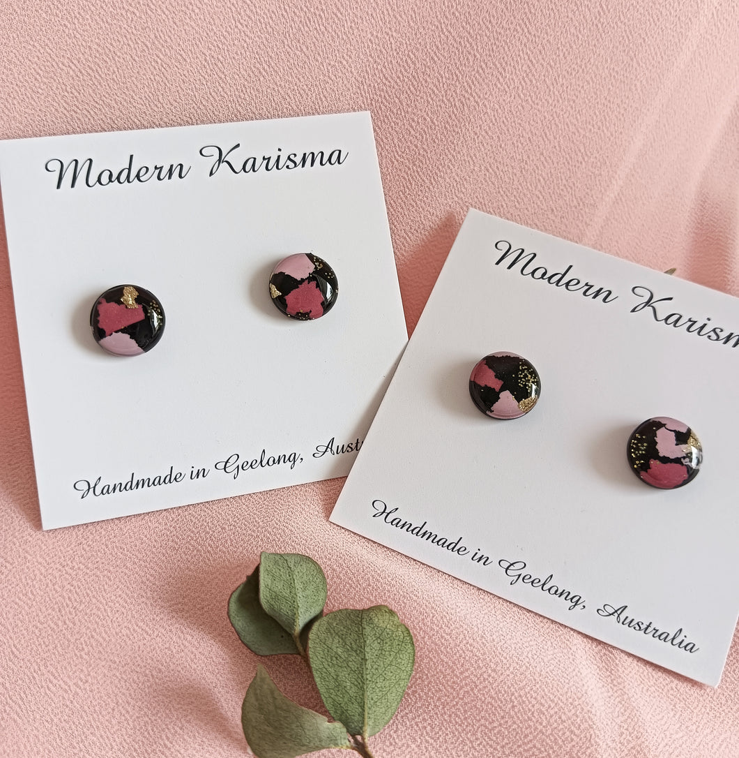 Raspberry Delight Stud Earrings