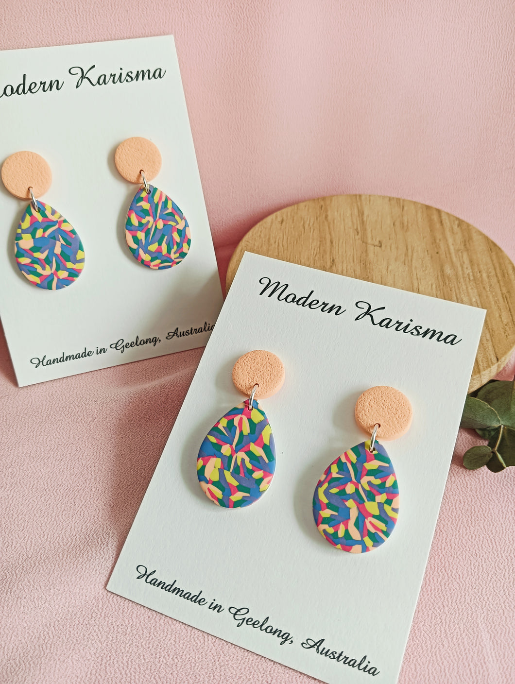 Rainbow Teardrop Dangle Earrings