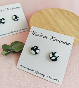 Black and White Stud Earrings