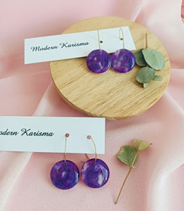 Purple Passion Mini Circle Hoops