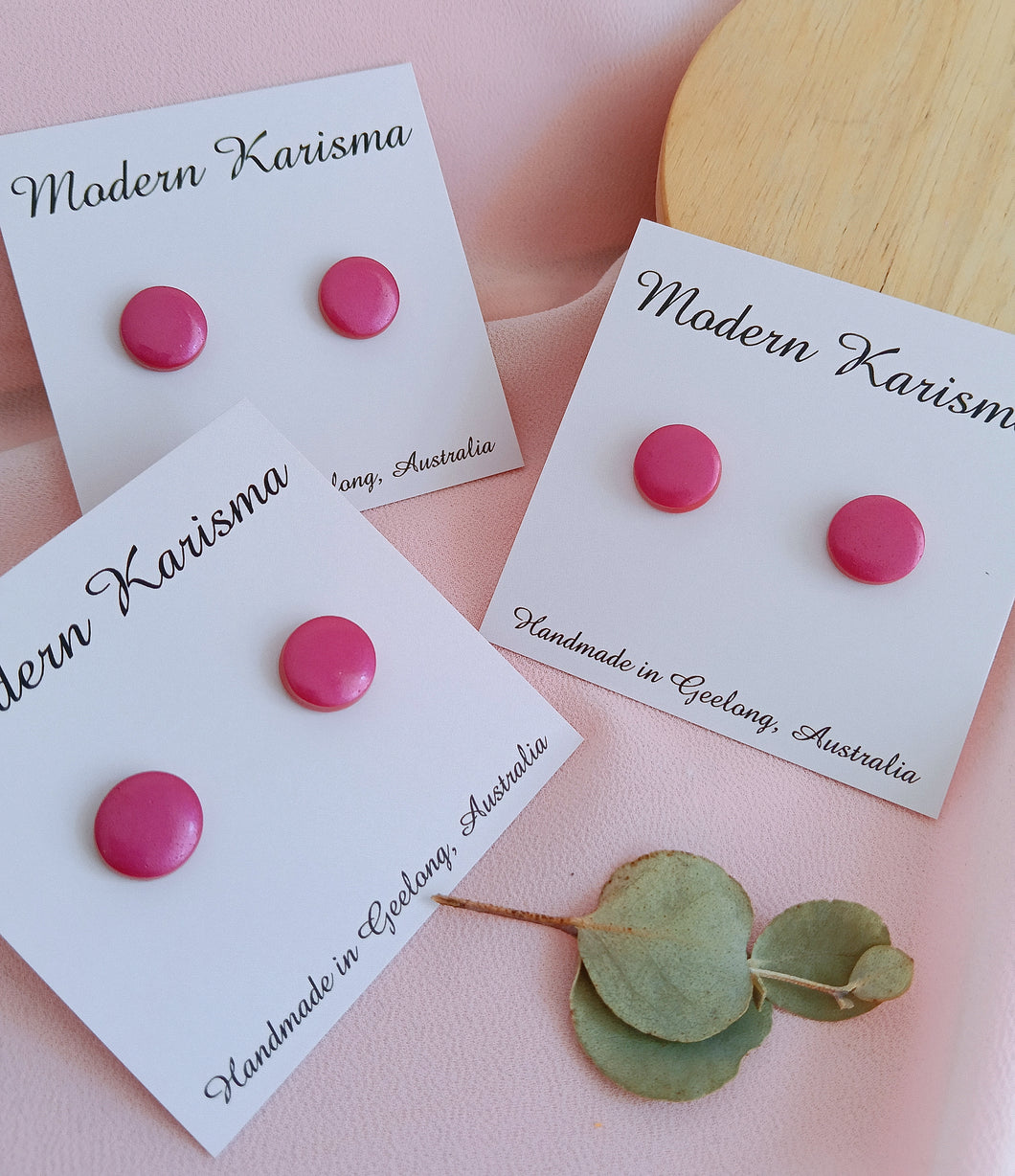 Shimmering Red Studs