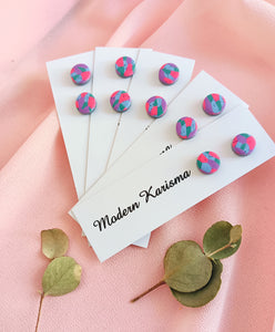 Speckled Rainbow Mini Studs