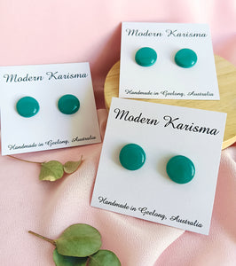 Shiny Green Studs