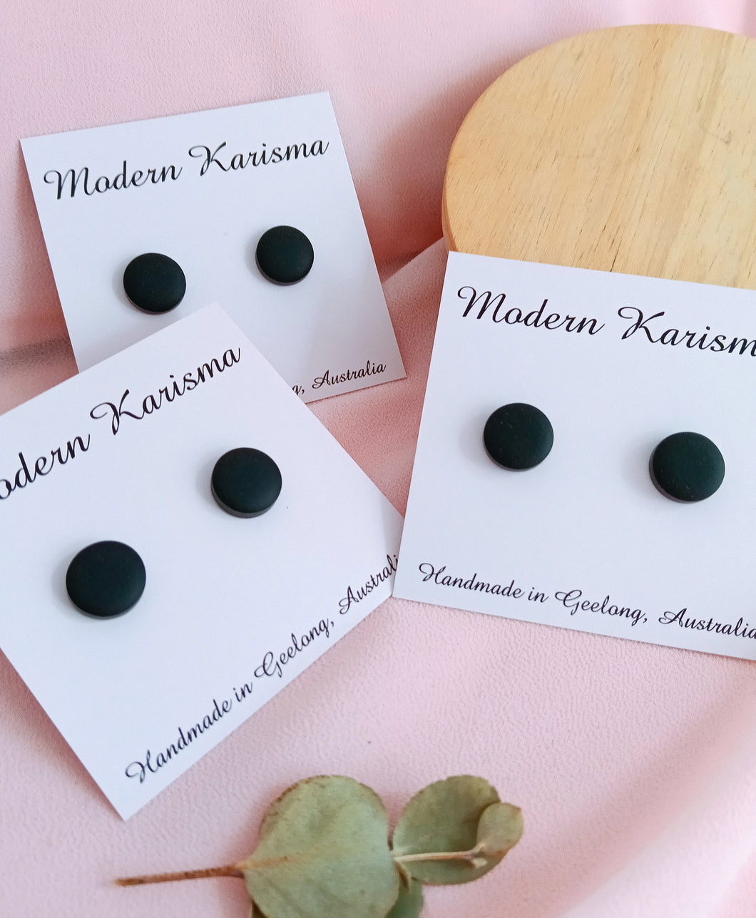 Black Stud Earrings