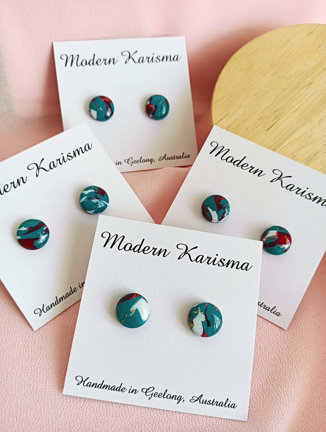 Christmas Swirl Stud Earrings