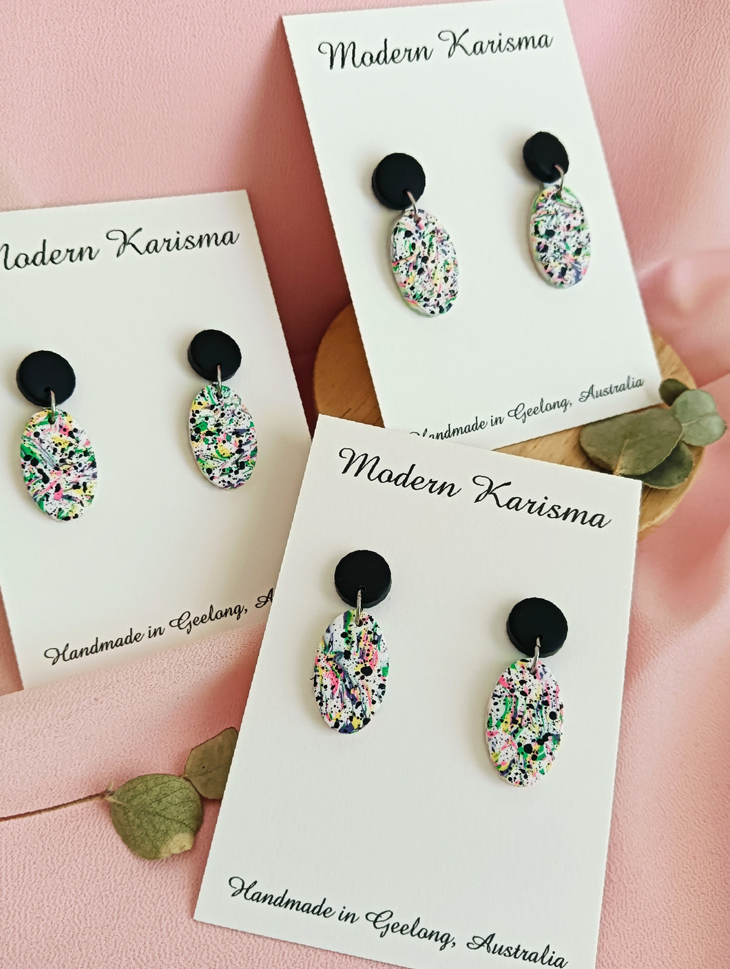 Graffiti Mini Oval Dangles
