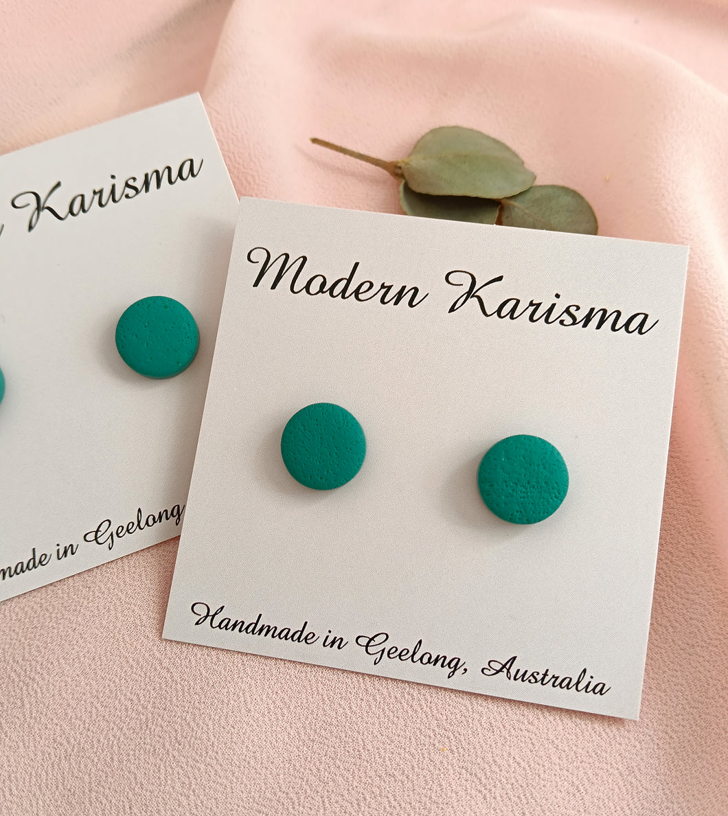 Textured Green Studs