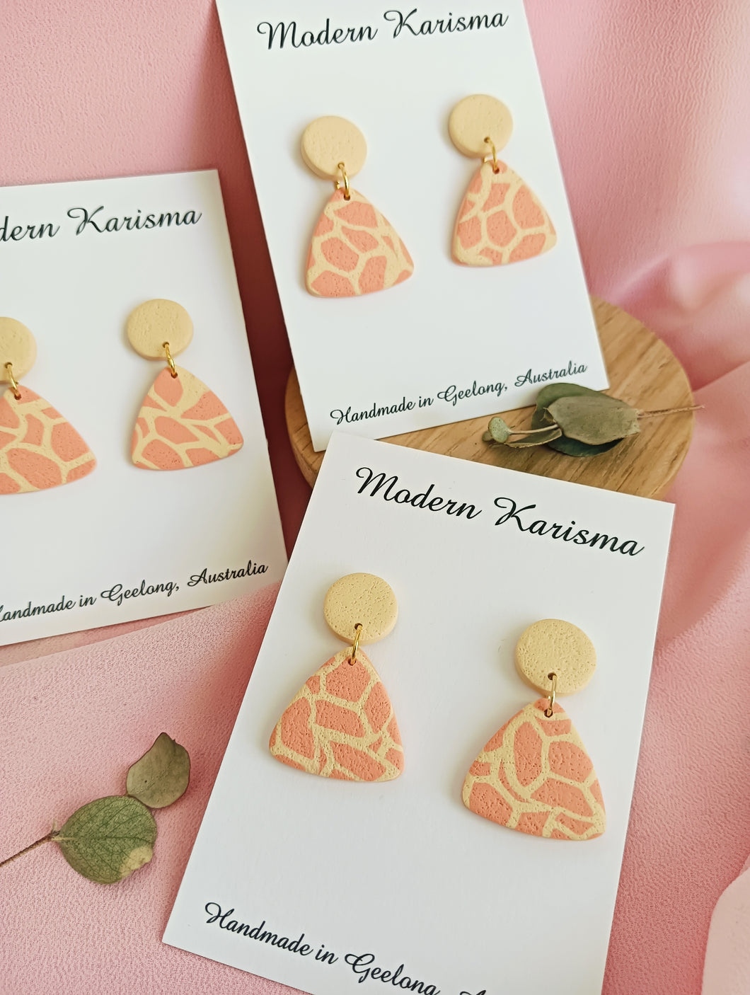 Orange Patch Triangle Dangles
