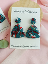 Load image into Gallery viewer, Christmas Swirl Triangle Dangles
