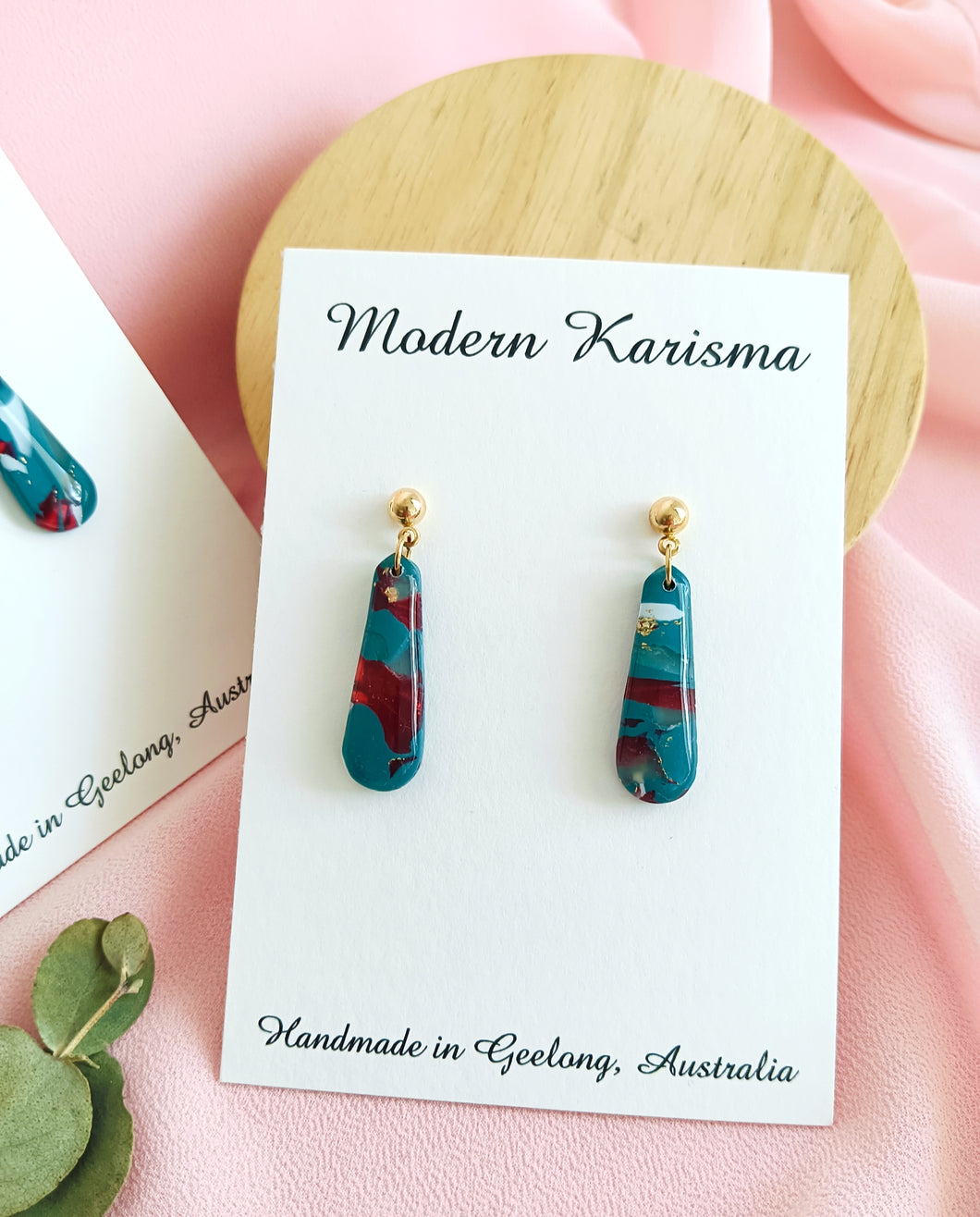 Christmas Swirl Mini Drop Dangles